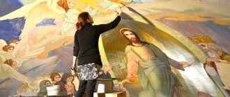 Painting the walls of temples and churches