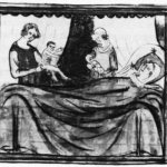 Рождение Иакова (Яакова) и Исава (Эсава). Иллюстрация к манускрипту XIV века Медиапроект s-t-o-l.com