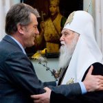 The third President of Ukraine Viktor Yushchenko (left) and the Primate of the Ukrainian Orthodox Church of the Kyiv Patriarchate Filaret (Denisenko) / Photo: UNIAN