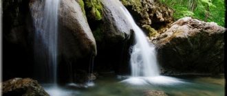 Su-Uchkhan waterfall in Crimea